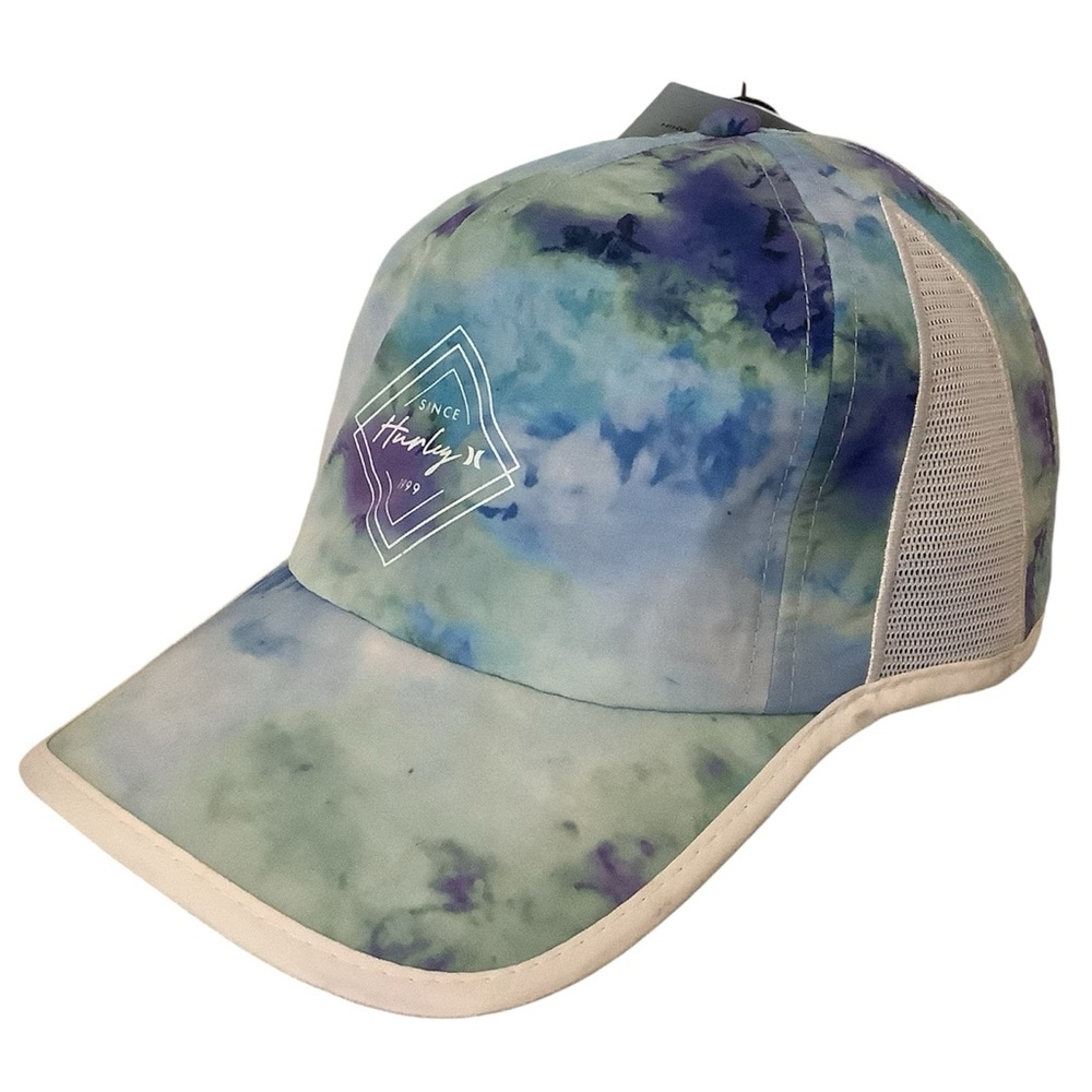 Hurley W Cancun Runner Women’s Cap Light Aqua w/White Strap Back Adjustable NWT